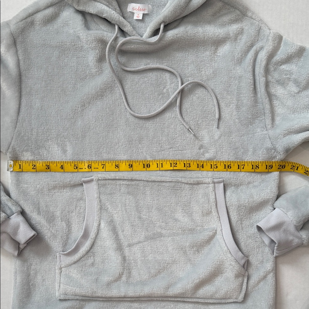 Colsie Light Gray Fleece Hoodie - Picture 4 of 7